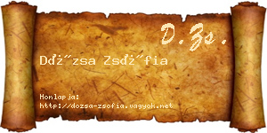Dózsa Zsófia névjegykártya